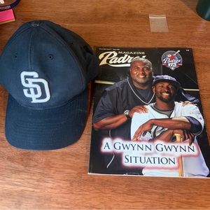 San Diego Padres Kids Adjustable Hat Tony Gwynn Magazine, and Trading Cards